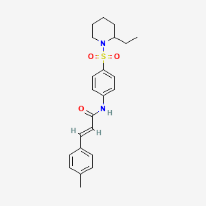 (2E)-N-{4-[(2-ethylpiperidin-1-yl)sulfonyl]phenyl}-3-(4-methylphenyl)prop-2-enamide