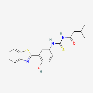 N-{[3-(1,3-benzothiazol-2-yl)-4-hydroxyphenyl]carbamothioyl}-3-methylbutanamide