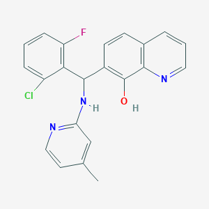 7-[(2-Chloro-6-fluorophenyl)[(4-methylpyridin-2-YL)amino]methyl]quinolin-8-OL