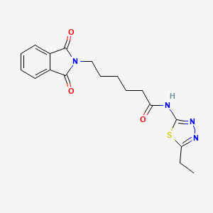 6-(1,3-dioxo-1,3-dihydro-2H-isoindol-2-yl)-N-(5-ethyl-1,3,4-thiadiazol-2-yl)hexanamide