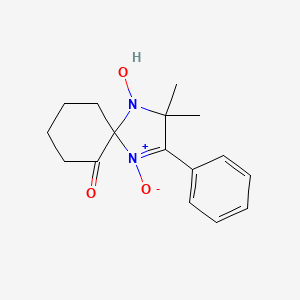 molecular formula C16H20N2O3 B15030188 4-Hydroxy-3,3-dimethyl-2-phenyl-1,4-diazaspiro[4.5]dec-1-en-6-one 1-oxide 