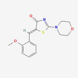 molecular formula C15H16N2O3S B15030220 (5Z)-5-(2-methoxybenzylidene)-2-(morpholin-4-yl)-1,3-thiazol-4(5H)-one 