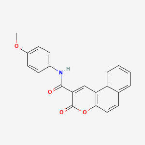 molecular formula C21H15NO4 B15030223 N-(4-methoxyphenyl)-3-oxo-3H-benzo[f]chromene-2-carboxamide 