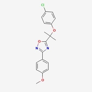 5-[2-(4-Chlorophenoxy)propan-2-yl]-3-(4-methoxyphenyl)-1,2,4-oxadiazole