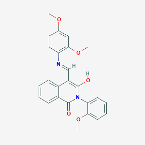 (4Z)-4-{[(2,4-dimethoxyphenyl)amino]methylidene}-2-(2-methoxyphenyl)isoquinoline-1,3(2H,4H)-dione