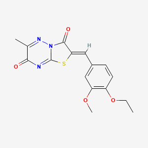 2-(4-Ethoxy-3-methoxybenzylidene)-6-methyl-2H-thiazolo[3,2-b][1,2,4]triazine-3,7-dione