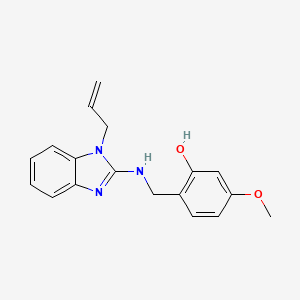 5-Methoxy-2-[[(1-prop-2-enylbenzimidazol-2-yl)amino]methyl]phenol