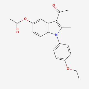 molecular formula C21H21NO4 B15030275 3-acetyl-1-(4-ethoxyphenyl)-2-methyl-1H-indol-5-yl acetate 