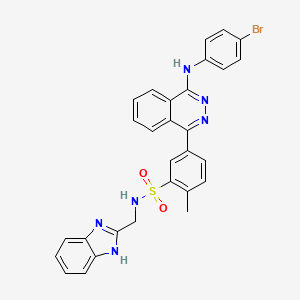 molecular formula C29H23BrN6O2S B15030276 N-(1H-benzimidazol-2-ylmethyl)-5-{4-[(4-bromophenyl)amino]phthalazin-1-yl}-2-methylbenzenesulfonamide 