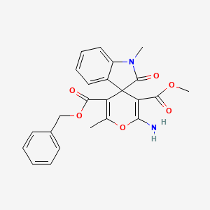 5'-Benzyl 3'-methyl 2'-amino-1,6'-dimethyl-2-oxo-1,2-dihydrospiro[indole-3,4'-pyran]-3',5'-dicarboxylate