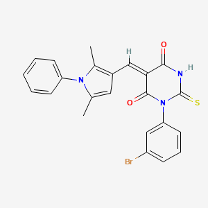 (5Z)-1-(3-bromophenyl)-5-[(2,5-dimethyl-1-phenyl-1H-pyrrol-3-yl)methylidene]-2-thioxodihydropyrimidine-4,6(1H,5H)-dione