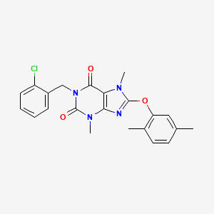 1-(2-chlorobenzyl)-8-(2,5-dimethylphenoxy)-3,7-dimethyl-3,7-dihydro-1H-purine-2,6-dione