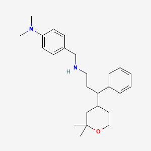 4-({[3-(2,2-dimethyltetrahydro-2H-pyran-4-yl)-3-phenylpropyl]amino}methyl)-N,N-dimethylaniline