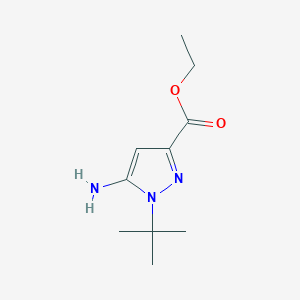 molecular formula C10H17N3O2 B1503036 ethyl 5-amino-1-tert-butyl-1H-pyrazole-3-carboxylate CAS No. 866838-01-9
