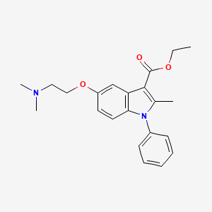 molecular formula C22H26N2O3 B15030402 ethyl 5-[2-(dimethylamino)ethoxy]-2-methyl-1-phenyl-1H-indole-3-carboxylate 