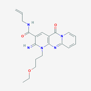 molecular formula C20H23N5O3 B15030412 7-(3-ethoxypropyl)-6-imino-2-oxo-N-prop-2-enyl-1,7,9-triazatricyclo[8.4.0.03,8]tetradeca-3(8),4,9,11,13-pentaene-5-carboxamide CAS No. 510762-92-2