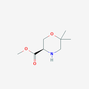 molecular formula C8H15NO3 B1503043 (R)-Methyl 6,6-dimethyl-morpholine-3-carboxylate CAS No. 1313278-08-8