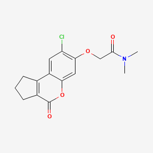 2-[(8-chloro-4-oxo-1,2,3,4-tetrahydrocyclopenta[c]chromen-7-yl)oxy]-N,N-dimethylacetamide