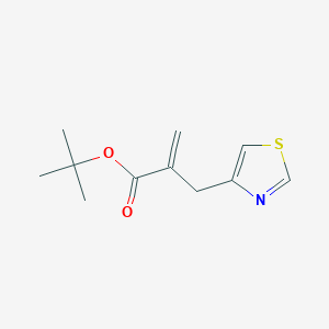 molecular formula C11H15NO2S B1503045 Tert-butyl 2-(1,3-thiazol-4-ylmethyl)prop-2-enoate 