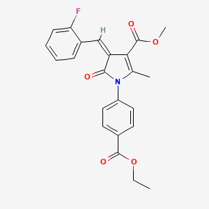 methyl (4Z)-1-[4-(ethoxycarbonyl)phenyl]-4-(2-fluorobenzylidene)-2-methyl-5-oxo-4,5-dihydro-1H-pyrrole-3-carboxylate