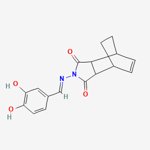 2-{[(1E)-(3,4-dihydroxyphenyl)methylene]amino}-3a,4,7,7a-tetrahydro-1H-4,7-ethanoisoindole-1,3-dione