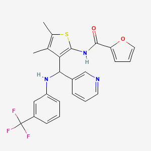 N-[4,5-dimethyl-3-(pyridin-3-yl{[3-(trifluoromethyl)phenyl]amino}methyl)thiophen-2-yl]furan-2-carboxamide