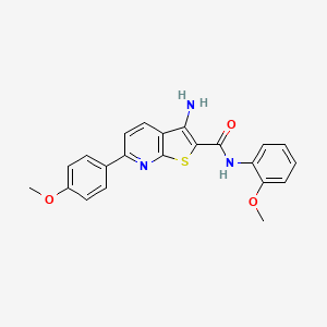 3-amino-N-(2-methoxyphenyl)-6-(4-methoxyphenyl)thieno[2,3-b]pyridine-2-carboxamide