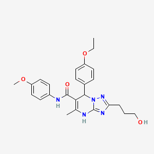 7-(4-ethoxyphenyl)-2-(3-hydroxypropyl)-N-(4-methoxyphenyl)-5-methyl-4,7-dihydro-[1,2,4]triazolo[1,5-a]pyrimidine-6-carboxamide