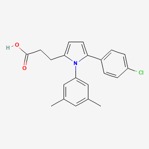 molecular formula C21H20ClNO2 B15030550 3-[5-(4-chlorophenyl)-1-(3,5-dimethylphenyl)-1H-pyrrol-2-yl]propanoic acid 