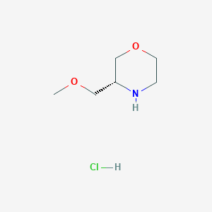 molecular formula C6H14ClNO2 B1503056 (R)-3-(Methoxymethyl)morpholine hydrochloride CAS No. 696582-88-4