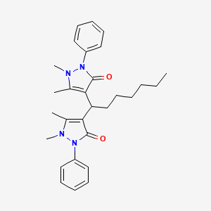 4,4'-heptane-1,1-diylbis(1,5-dimethyl-2-phenyl-1,2-dihydro-3H-pyrazol-3-one)