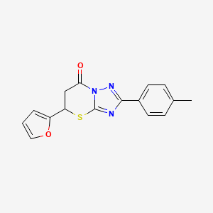 5-(2-furyl)-2-(4-methylphenyl)-5,6-dihydro-7H-[1,2,4]triazolo[5,1-b][1,3]thiazin-7-one