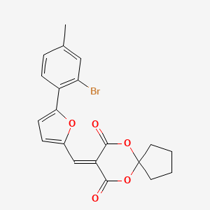 8-{[5-(2-Bromo-4-methylphenyl)furan-2-yl]methylidene}-6,10-dioxaspiro[4.5]decane-7,9-dione