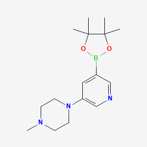 molecular formula C16H26BN3O2 B1503061 1-Methyl-4-(5-(4,4,5,5-tetramethyl-1,3,2-dioxaborolan-2-YL)pyridin-3-YL)piperazine CAS No. 1171892-37-7
