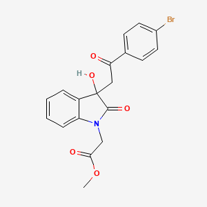 methyl {3-[2-(4-bromophenyl)-2-oxoethyl]-3-hydroxy-2-oxo-2,3-dihydro-1H-indol-1-yl}acetate