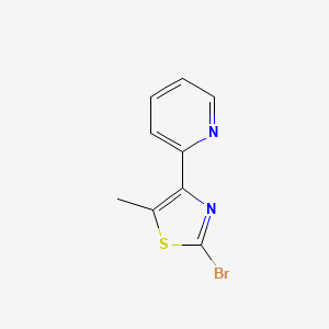molecular formula C9H7BrN2S B1503067 2-Bromo-5-methyl-4-(pyridin-2-YL)thiazole 