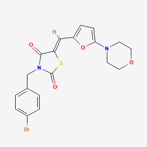 (5Z)-3-(4-bromobenzyl)-5-{[5-(morpholin-4-yl)furan-2-yl]methylidene}-1,3-thiazolidine-2,4-dione