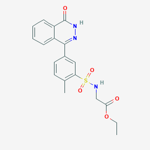 molecular formula C19H19N3O5S B15030685 ethyl 2-[[2-methyl-5-(4-oxo-3H-phthalazin-1-yl)phenyl]sulfonylamino]acetate 