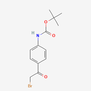 molecular formula C13H16BrNO3 B1503069 叔丁基（4-（2-溴乙酰基）苯基）氨基甲酸酯 CAS No. 885269-70-5