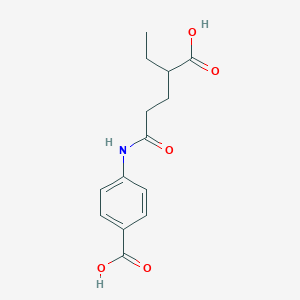 molecular formula C14H17NO5 B15030704 4-[(4-Carboxyhexanoyl)amino]benzoic acid 