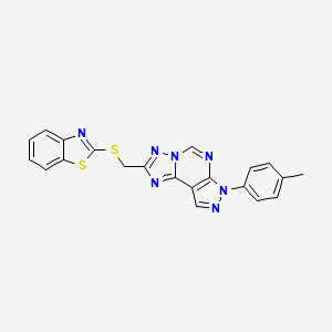 1,3-Benzothiazol-2-YL {[7-(4-methylphenyl)-7H-pyrazolo[4,3-E][1,2,4]triazolo[1,5-C]pyrimidin-2-YL]methyl} sulfide