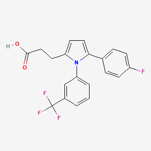 3-[5-(4-fluorophenyl)-1-[3-(trifluoromethyl)phenyl]pyrrol-2-yl]propanoic Acid