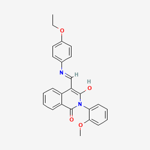 (4Z)-4-{[(4-ethoxyphenyl)amino]methylidene}-2-(2-methoxyphenyl)isoquinoline-1,3(2H,4H)-dione