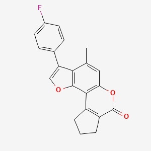 3-(4-fluorophenyl)-4-methyl-9,10-dihydrocyclopenta[c]furo[2,3-f]chromen-7(8H)-one