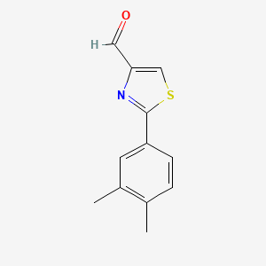 molecular formula C12H11NOS B1503079 2-(3,4-Dimethyl-phenyl)-thiazole-4-carbaldehyde CAS No. 885279-05-0