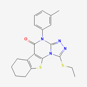 molecular formula C20H20N4OS2 B15030803 1-(ethylsulfanyl)-4-(3-methylphenyl)-6,7,8,9-tetrahydro[1]benzothieno[3,2-e][1,2,4]triazolo[4,3-a]pyrimidin-5(4H)-one 