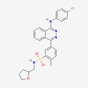 molecular formula C26H25ClN4O3S B15030805 5-{4-[(4-chlorophenyl)amino]phthalazin-1-yl}-2-methyl-N-(tetrahydrofuran-2-ylmethyl)benzenesulfonamide 