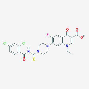 7-(4-{[(2,4-Dichlorophenyl)carbonyl]carbamothioyl}piperazin-1-yl)-1-ethyl-6-fluoro-4-oxo-1,4-dihydroquinoline-3-carboxylic acid