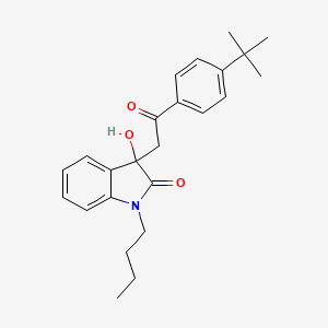 1-butyl-3-[2-(4-tert-butylphenyl)-2-oxoethyl]-3-hydroxy-1,3-dihydro-2H-indol-2-one