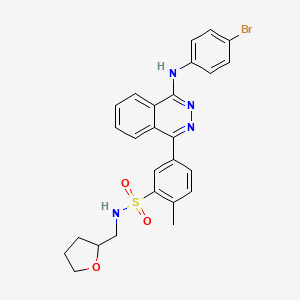 5-{4-[(4-bromophenyl)amino]phthalazin-1-yl}-2-methyl-N-(tetrahydrofuran-2-ylmethyl)benzenesulfonamide